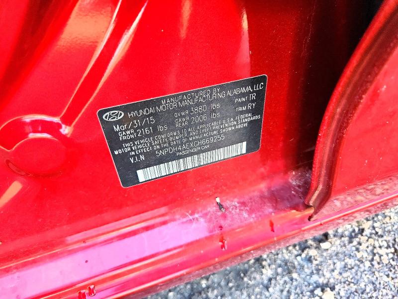 2016 Hyundai Elantra მანქანა იყიდება აუქციონზე, vin: 5NPDH4AEXGH669255, აუქციონის ნომერი: 69581946
