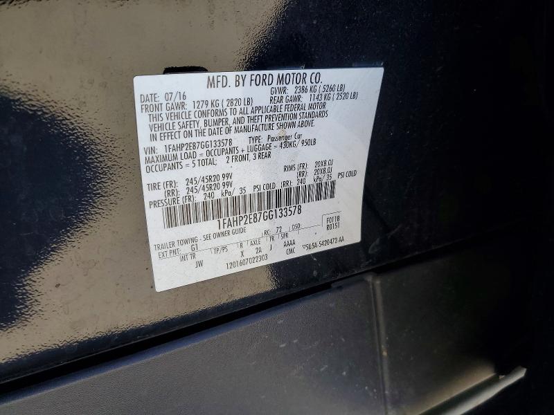 Продаж на аукціоні авто 2016 Ford Taurus, vin: 1FAHP2E87GG133578, номер лоту: 68415386