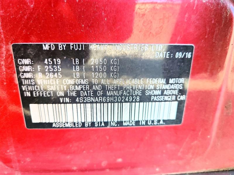 Продаж на аукціоні авто 2017 Subaru Legacy, vin: 4S3BNAR69H3024928, номер лоту: 68645486