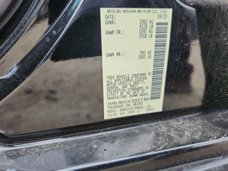 Aukcja sprzedaży 2020 Nissan Altima, vin: 1N4BL4BV2LN305786, numer aukcji: 67244116
