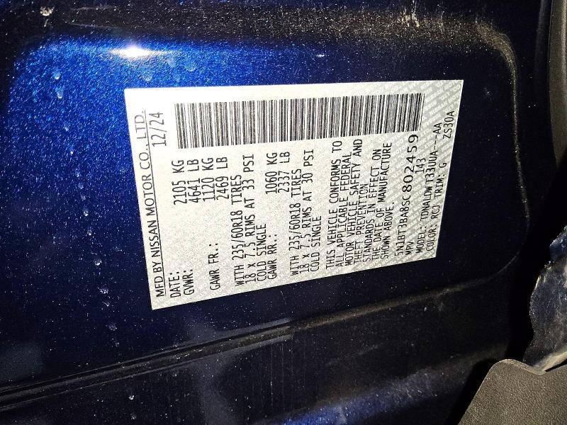 70358606 :رقم المزاد ، 5N1BT3BA8SC802459 vin ، 2025 Nissan Rogue مزاد بيع