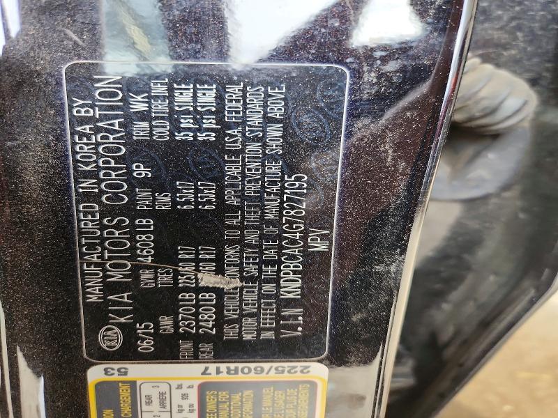 66937226 :رقم المزاد ، KNDPBCAC4G7827195 vin ، 2016 Kia Sportage مزاد بيع