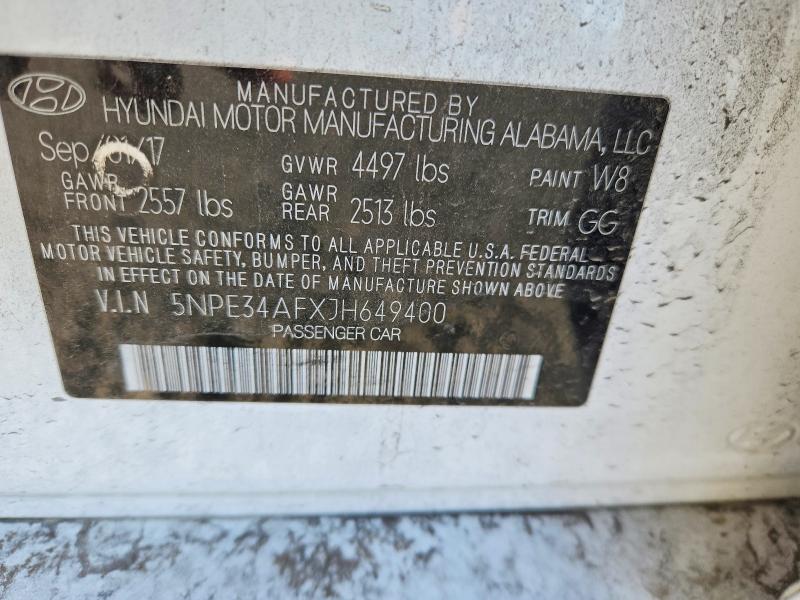 Aukcja sprzedaży 2018 Hyundai Sonata, vin: 5NPE34AFXJH649400, numer aukcji: 67180666