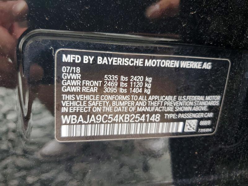 Продажа на аукционе авто 2019 Bmw 530e, vin: WBAJA9C54KB254148, номер лота: 70043636