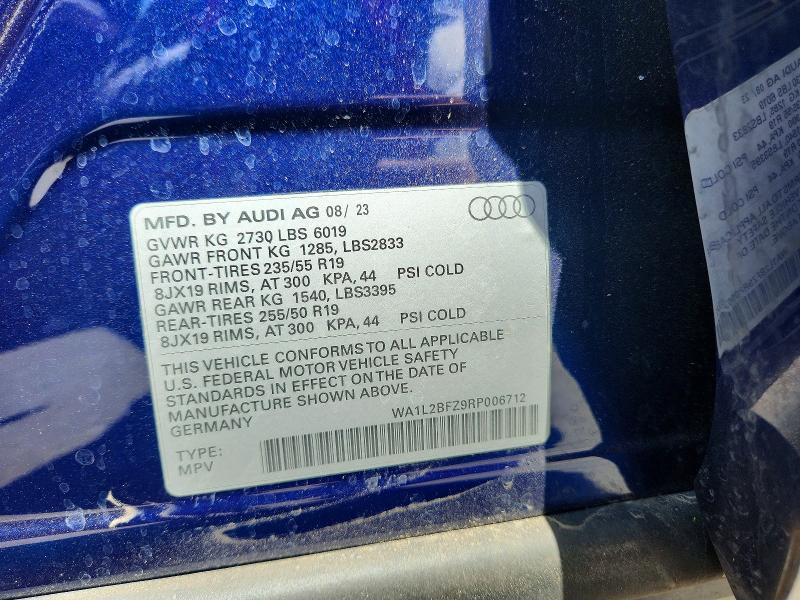 Aukcja sprzedaży 2024 Audi Q4 E-tron, vin: WA1L2BFZ9RP006712, numer aukcji: 67266376