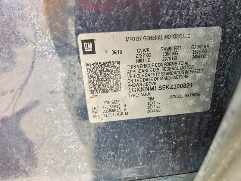 Продаж на аукціоні авто 2019 Gmc Acadia, vin: 1GKKNMLS5KZ100824, номер лоту: 70445446