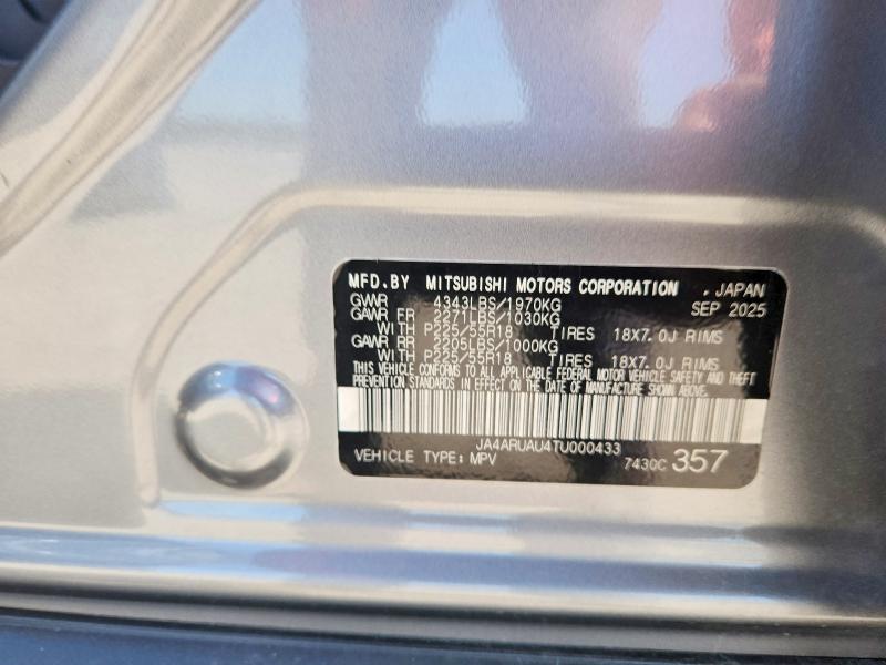 Aukcja sprzedaży 2026 Mitsubishi Outlander Sport, vin: JA4ARUAU4TU000433, numer aukcji: 68861256