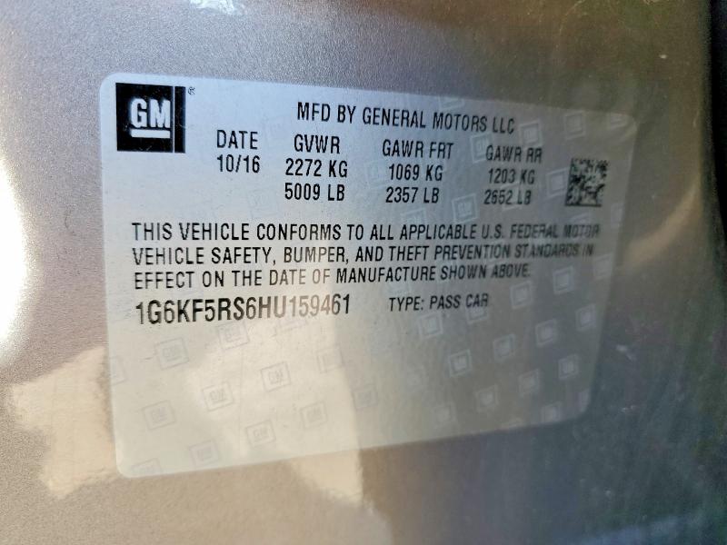 Продажа на аукционе авто 2017 Cadillac Ct6, vin: 1G6KF5RS6HU159461, номер лота: 67889796