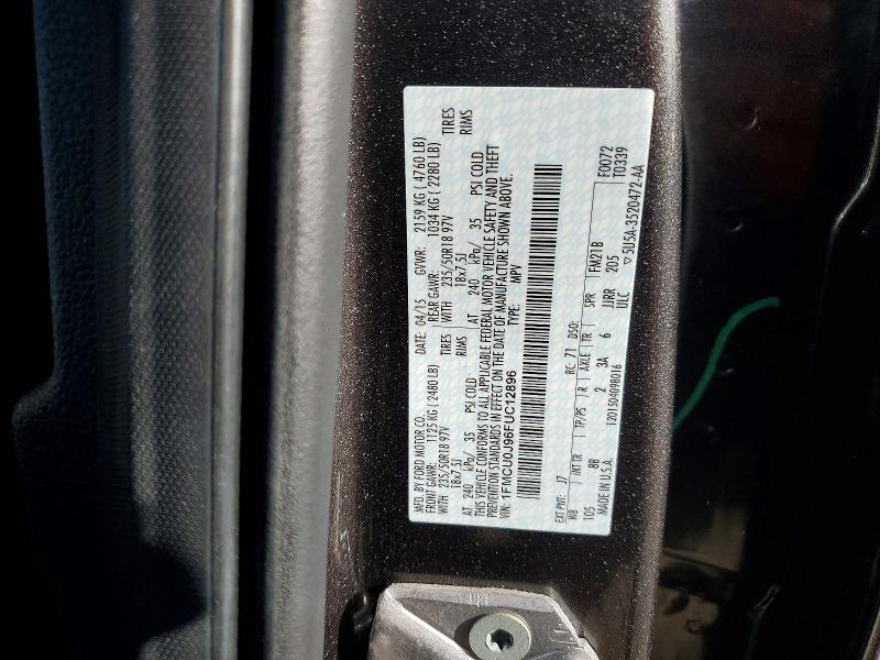 Aukcja sprzedaży 2015 Ford Escape, vin: 1FMCU0J96FUC12896, numer aukcji: 68239016