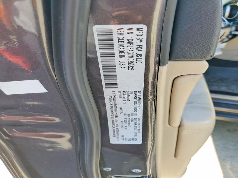 70171556 :رقم المزاد ، 1C4RJFAG7MC853826 vin ، 2021 Jeep Grand Cherokee مزاد بيع