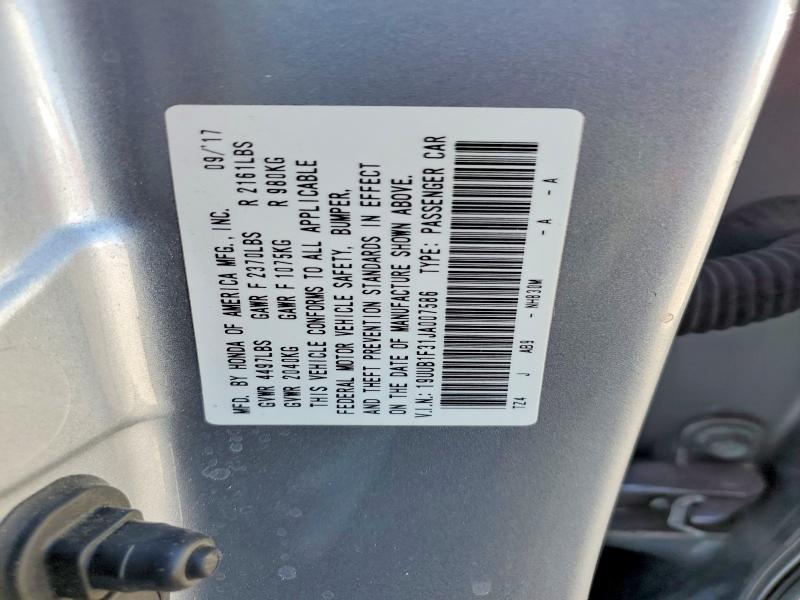 2018 Acura Tlx მანქანა იყიდება აუქციონზე, vin: 19UUB1F31JA007586, აუქციონის ნომერი: 68327356