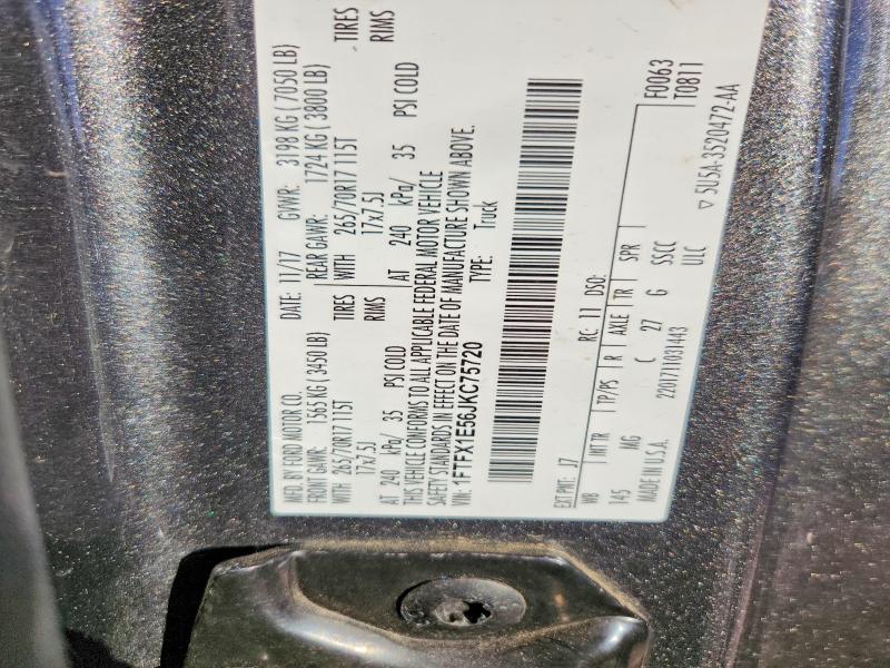 Aukcja sprzedaży 2018 Ford F150, vin: 1FTFX1E56JKC75720, numer aukcji: 69976846