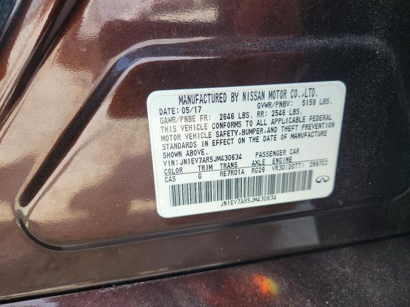 Aukcja sprzedaży 2018 Infiniti Q50, vin: JN1EV7AR5JM430634, numer aukcji: 66775986