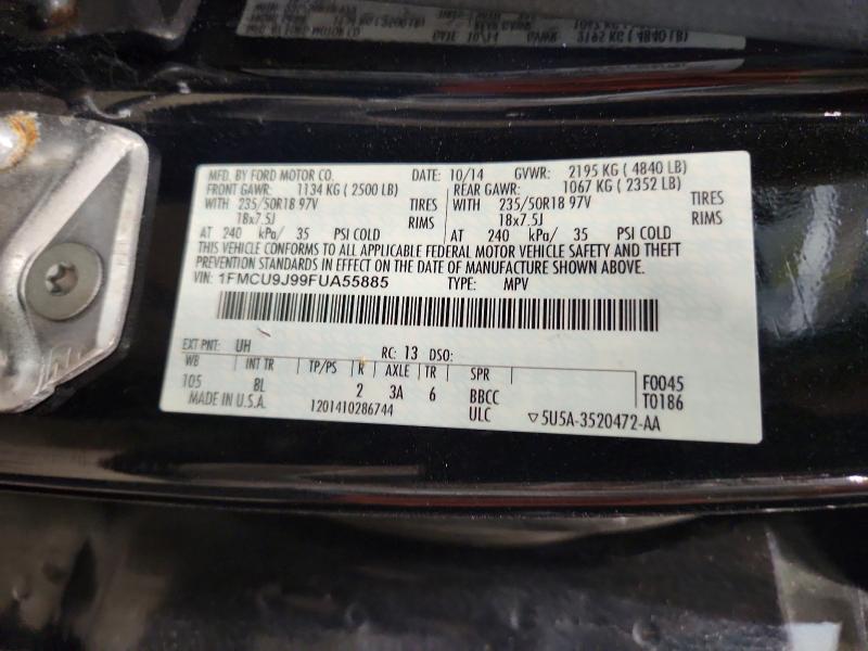 Продаж на аукціоні авто 2015 Ford Escape, vin: 1FMCU9J99FUA55885, номер лоту: 69291006