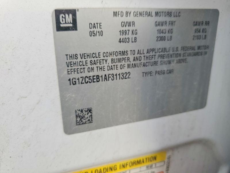 Aukcja sprzedaży 2010 Chevrolet Malibu, vin: 1G1ZC5EB1AF311322, numer aukcji: 69220156