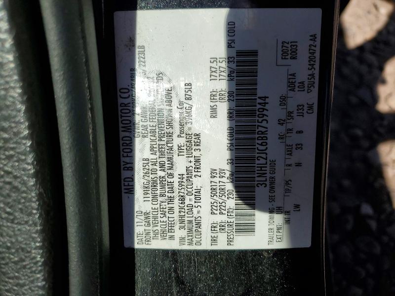 Продаж на аукціоні авто 2011 Lincoln Mkz, vin: 3LNHL2JC6BR759944, номер лоту: 70564746