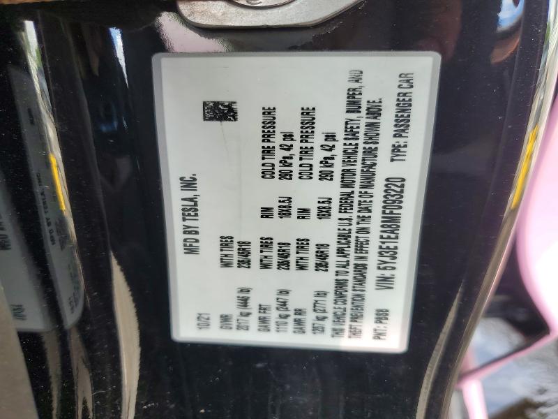2021 Tesla Model 3 მანქანა იყიდება აუქციონზე, vin: 5YJ3E1EA8MF093220, აუქციონის ნომერი: 69546066
