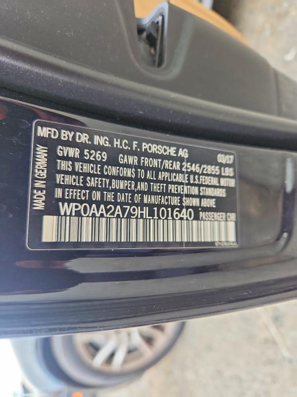 Продаж на аукціоні авто 2017 Porsche Panamera, vin: WP0AA2A79HL101640, номер лоту: 68710776