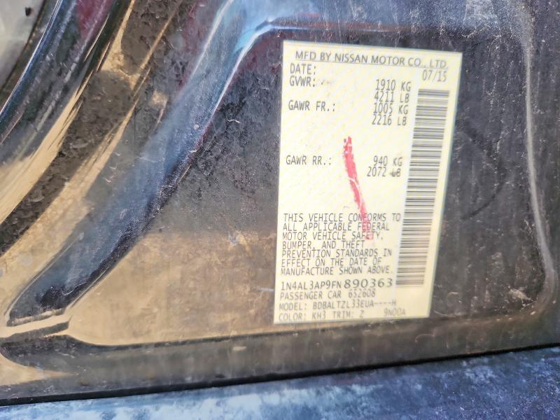Aukcja sprzedaży 2015 Nissan Altima, vin: 1N4AL3AP9FN890363, numer aukcji: 67488936