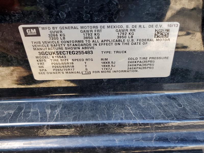 Продажа на аукционе авто 2014 Chevrolet Silverado, vin: 3GCUKSEC7EG255483, номер лота: 68216156