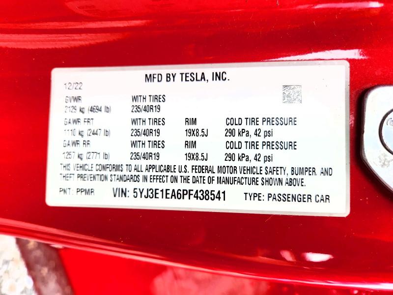 Продаж на аукціоні авто 2023 Tesla Model 3, vin: 5YJ3E1EA6PF438541, номер лоту: 67222606