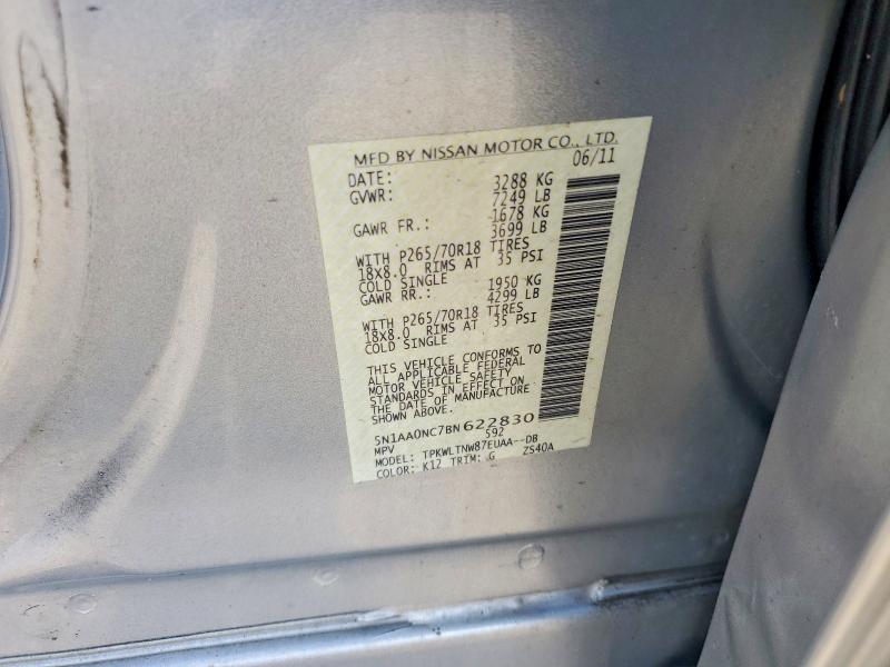 Продажа на аукционе авто 2011 Nissan Armada, vin: 5N1AA0NC7BN622830, номер лота: 67449726