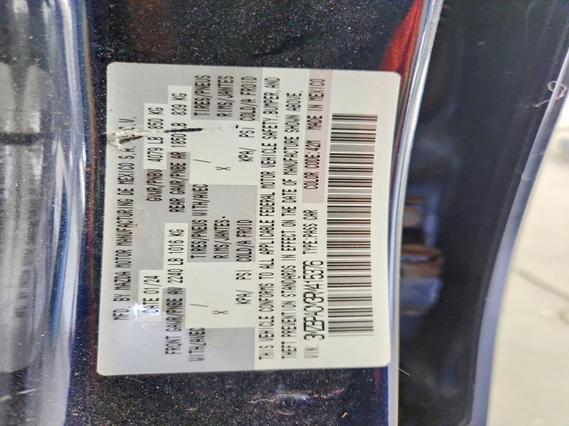 Продаж на аукціоні авто 2024 Mazda 3, vin: 3MZBPACM3RM415376, номер лоту: 70357856
