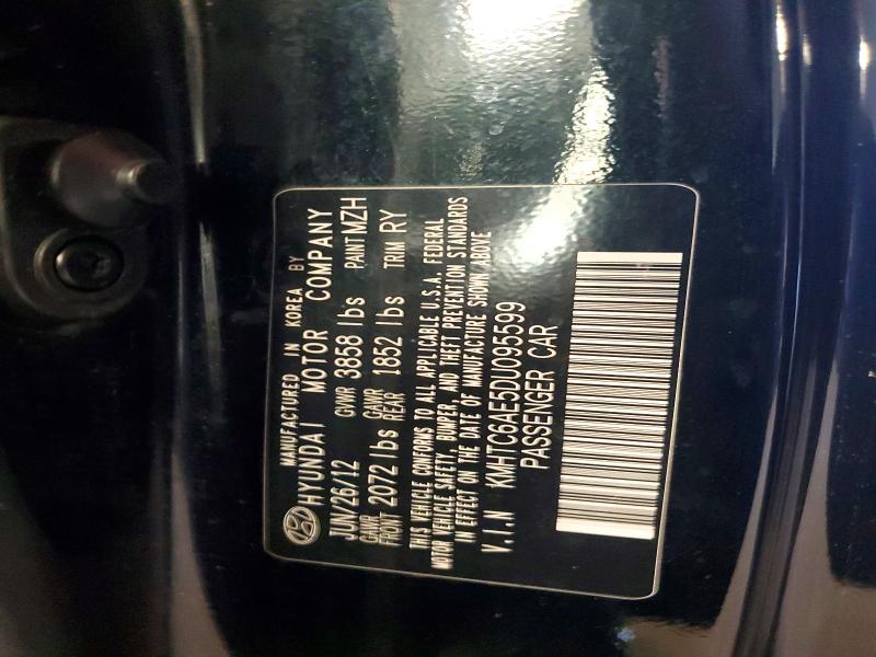 69340546 :رقم المزاد ، KMHTC6AE5DU095599 vin ، 2013 Hyundai Veloster مزاد بيع