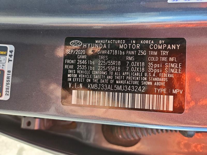 Продажа на аукционе авто 2021 Hyundai Tucson, vin: KM8J33AL5MU343242, номер лота: 68023106