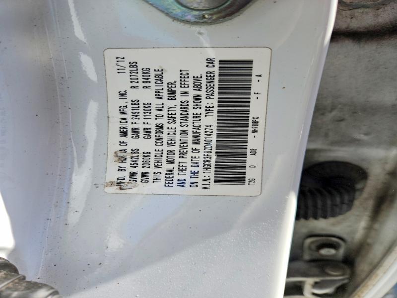 Продажа на аукционе авто 2013 Honda Accord, vin: 1HGCR3F82DA014274, номер лота: 69163726