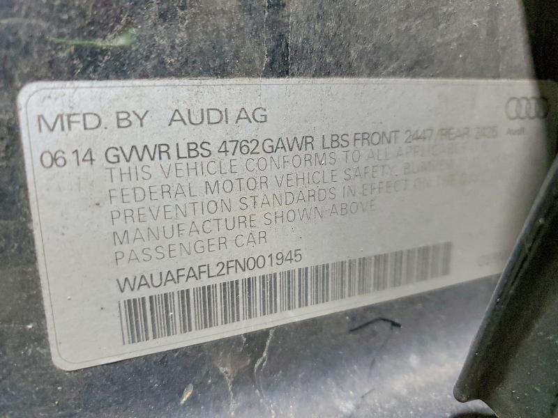 Aukcja sprzedaży 2015 Audi A4, vin: WAUAFAFL2FN001945, numer aukcji: 68751096