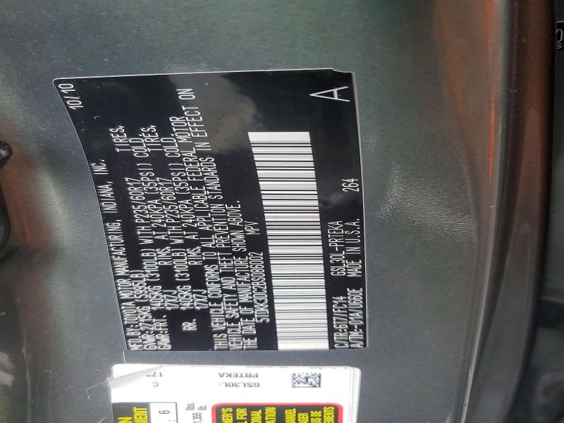 69334226 :رقم المزاد ، 5TDKK3DC2BS086002 vin ، 2011 Toyota Sienna مزاد بيع