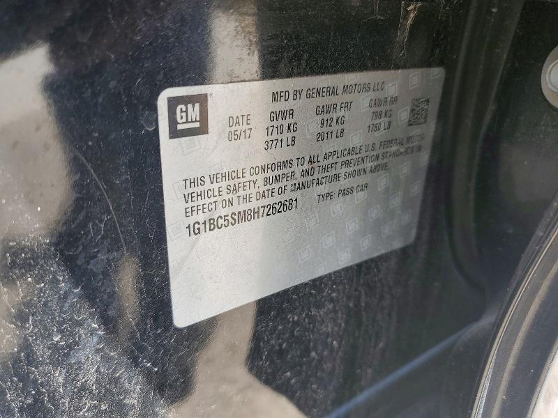 67086646 :رقم المزاد ، 1G1BC5SM8H7262681 vin ، 2007 Chevrolet Cruze مزاد بيع
