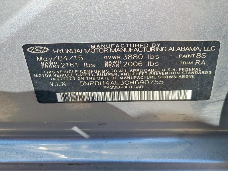 Aukcja sprzedaży 2016 Hyundai Elantra, vin: 5NPDH4AE3GH690755, numer aukcji: 70417106