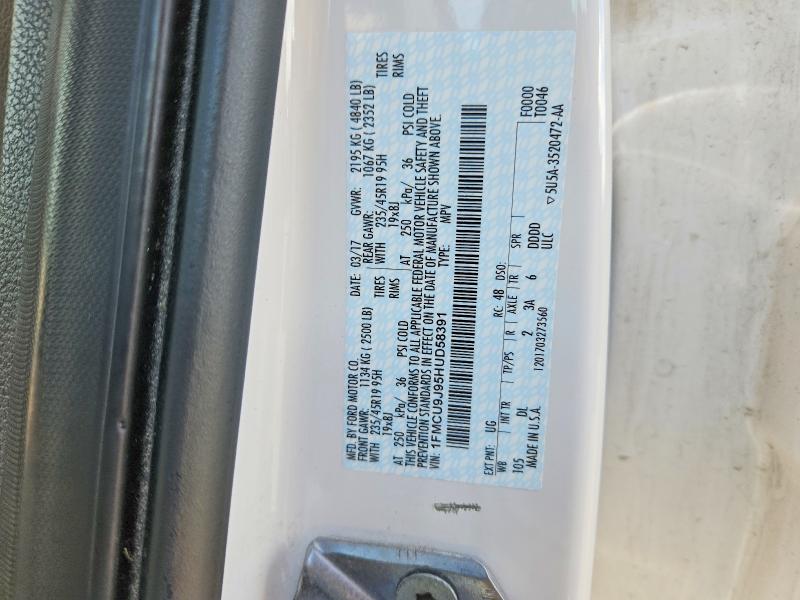 Aukcja sprzedaży 2017 Ford Escape, vin: 1FMCU9J95HUD58391, numer aukcji: 70152236