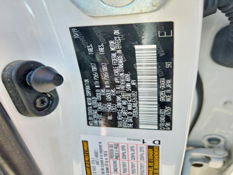 Продаж на аукціоні авто 2020 Toyota 4runner, vin: JTEBU5JR4L5761852, номер лоту: 67147006