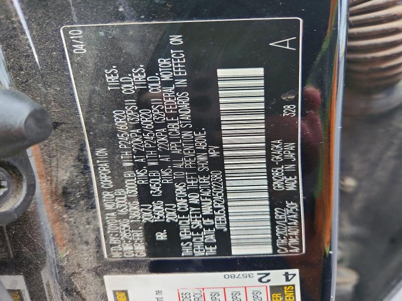 2010 Toyota 4runner მანქანა იყიდება აუქციონზე, vin: JTEBU5JR2A5022380, აუქციონის ნომერი: 67847126