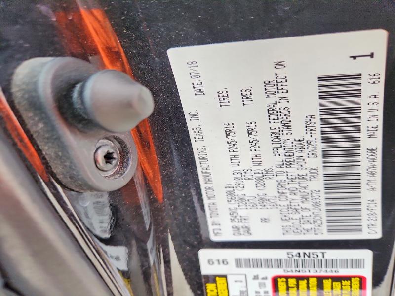 Aukcja sprzedaży 2018 Toyota Tacoma, vin: 5TFAZ5CN7JX069372, numer aukcji: 69146856