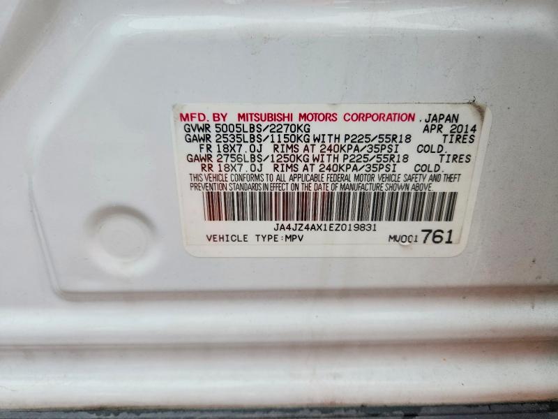 Aukcja sprzedaży 2014 Mitsubishi Outlander, vin: JA4JZ4AX1EZ019831, numer aukcji: 69534186