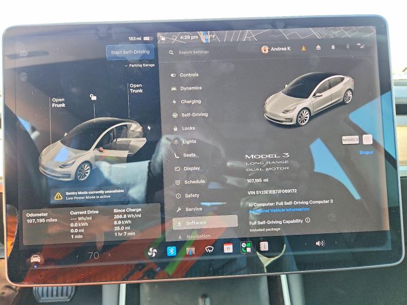 67753486 :رقم المزاد ، 5YJ3E1EB7JF069172 vin ، 2018 Tesla Model 3 مزاد بيع