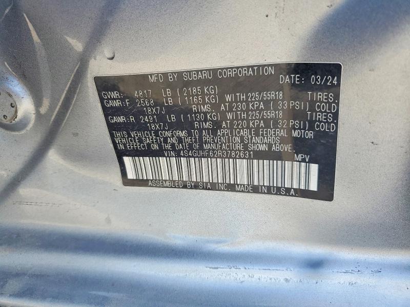 Aukcja sprzedaży 2024 Subaru Crosstrek, vin: 4S4GUHF62R3782631, numer aukcji: 67250886