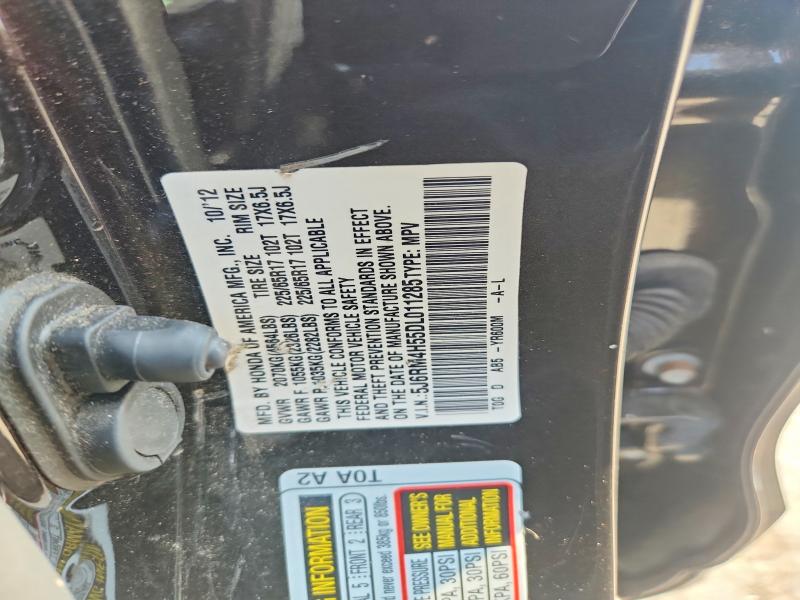 67526636 :رقم المزاد ، 5J6RM4H55DL011285 vin ، 2013 Honda Cr-v مزاد بيع
