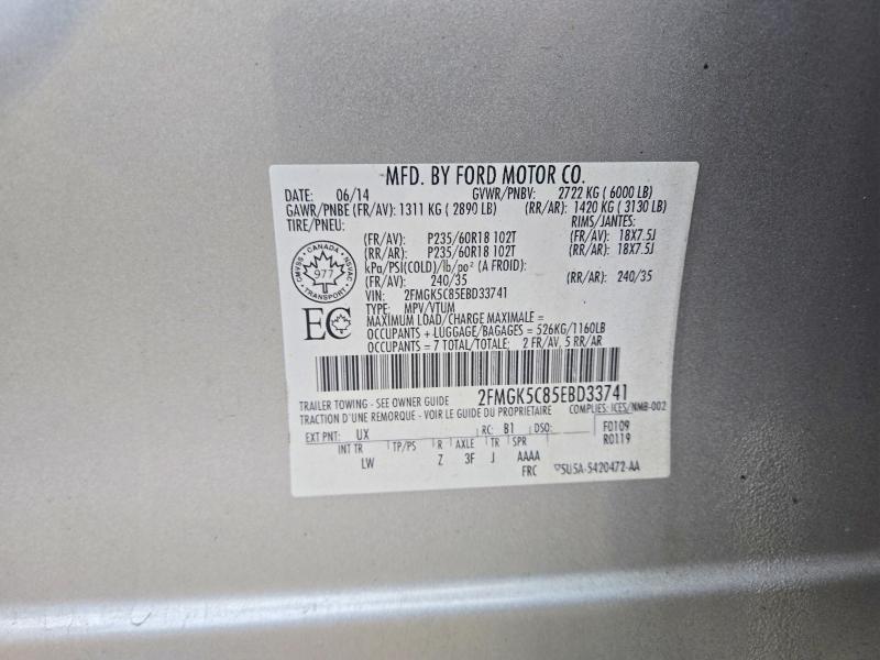 Aukcja sprzedaży 2014 Ford Flex, vin: 2FMGK5C85EBD33741, numer aukcji: 70822836