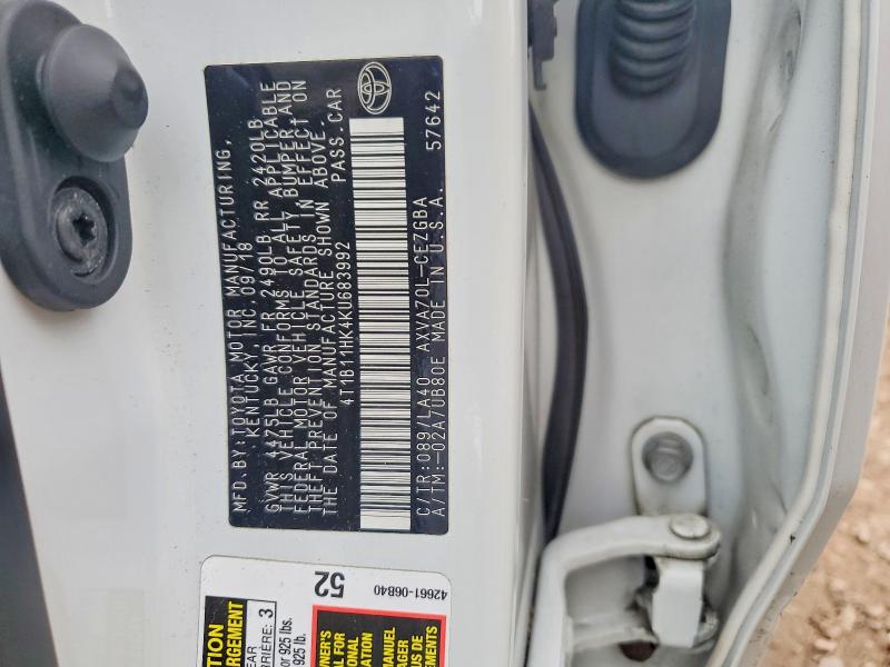 Продажа на аукционе авто 2019 Toyota Camry, vin: 4T1B11HK4KU683992, номер лота: 70486886