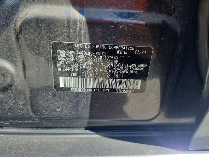 Aukcja sprzedaży 2020 Subaru Wrx, vin: JF1VA1A65L9813447, numer aukcji: 67370636