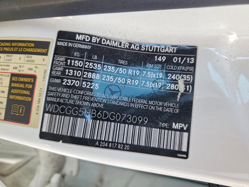Продаж на аукціоні авто 2013 Mercedes-benz Glk, vin: WDCGG5HB6DG073099, номер лоту: 60901436