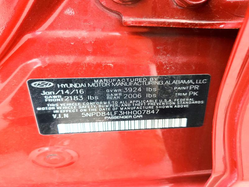 Продаж на аукціоні авто 2017 Hyundai Elantra, vin: 5NPD84LF3HH007847, номер лоту: 67878716