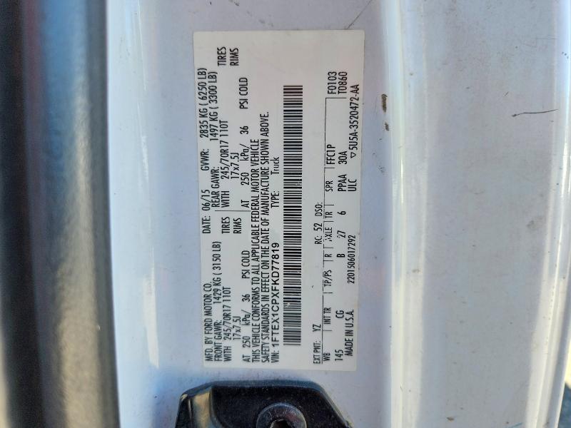 Продаж на аукціоні авто 2015 Ford F150, vin: 1FTEX1CPXFKD77819, номер лоту: 68552926