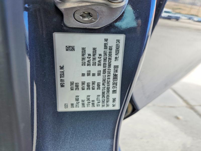 Продаж на аукціоні авто 2022 Tesla Model 3, vin: 5YJ3E1EB6NF144188, номер лоту: 69815616