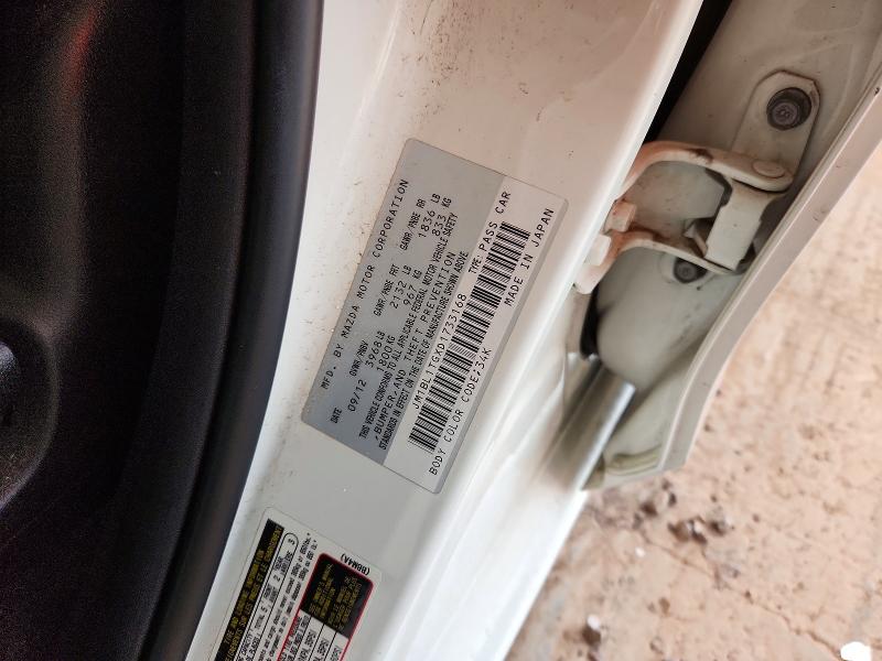 2013 Mazda 3 მანქანა იყიდება აუქციონზე, vin: JM1BL1TGXD1733168, აუქციონის ნომერი: 70181956